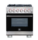 Forno Capriasca 30-Inch Freestanding Gas Range, 4 Burners, True Convection Oven FFSGS6260-30