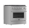 Forno Marco 36-Inch Gas Range Stainless Steel, 6 Burners 67,000 BTU, 5.36 cu.ft. Convection Oven FFSGS6277-36