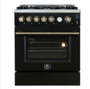 FORNO Giovanni 30-inch Gas Range Stainless Steel, 5 Burners 67,000 BTU, 4.32 cu.ft. Convection Oven FFSGS6274-30