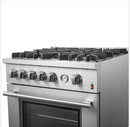 FORNO Giovanni 30-inch Gas Range Stainless Steel, 5 Burners 67,000 BTU, 4.32 cu.ft. Convection Oven FFSGS6274-30