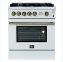 FORNO Giovanni 30-inch Gas Range Stainless Steel, 5 Burners 67,000 BTU, 4.32 cu.ft. Convection Oven FFSGS6274-30