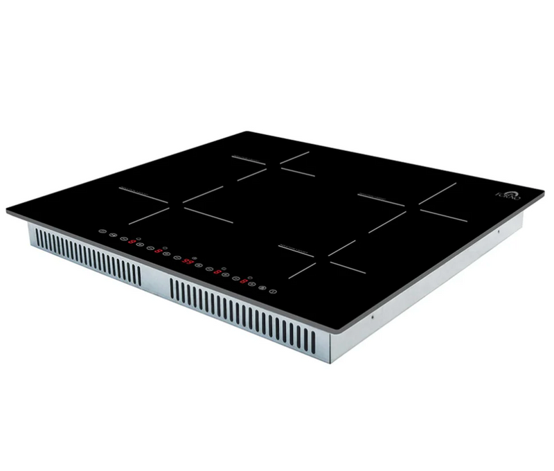 Forno Parco 24-Inch Induction Cooktop, 4 Zones, 7,200W Total Power, Touch Control, 9 Power Levels, Booster Function