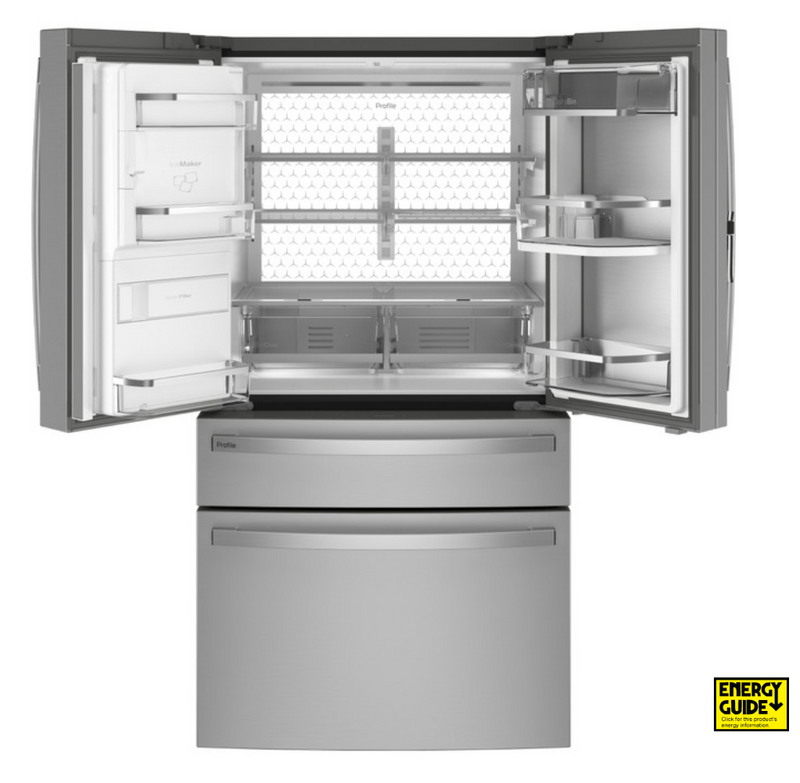 GE Profile™ 22.4 Cu. Ft. Smart Counter-Depth Fingerprint Resistant 4-Door French-Door Refrigerator with Door In Door  Model