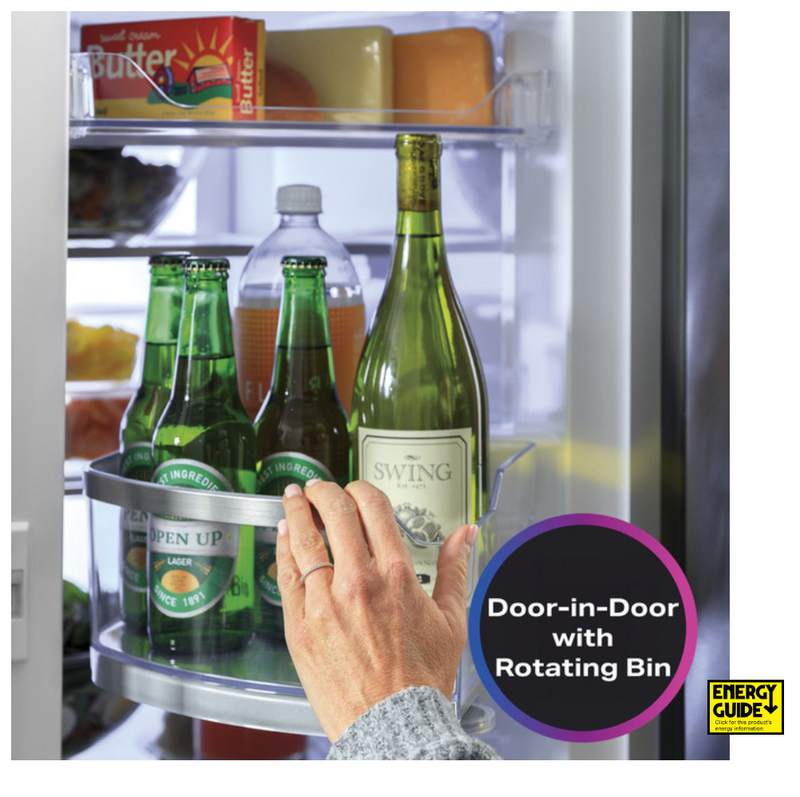 GE Profile™ 22.4 Cu. Ft. Smart Counter-Depth Fingerprint Resistant 4-Door French-Door Refrigerator with Door In Door  Model