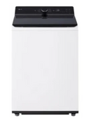 LG  WT8405CW 27 Inch Top Load Washer with 5.3 cu ft Mega Capacity, AI Fabric Sensor / Smart Pairing™, 4-Way® Agitator, Slam Proof™ Glass Lid, ThinQ® Smart Technology, TurboWash3D™ Technology,6Motion™ Technology and Energy Star Certified