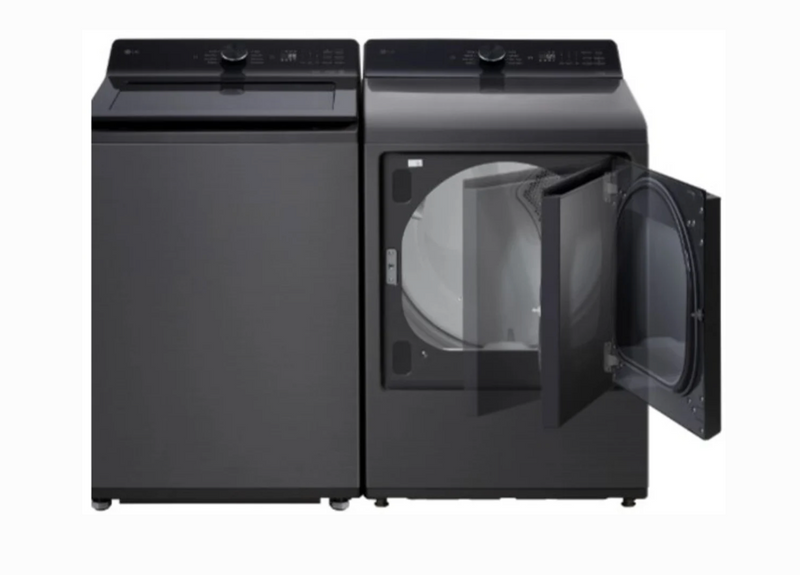 LG  LGWADRECL8200 Side-by-Side Top Load Washer and Electric Dryer Set in Black