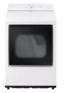 LG  DLE8200W 27 Inch Rear Control Electric Dryer with 7.3 cu ft Ultra Large Capacity, AI Sensor Dry™, Quiet Operation, Wrinkle Care, Electronic Controls, ThinQ UP™, FlowSense® Duct Clogging and Lint Filter Indicator