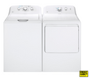 GE® 4.0 cu. ft. Capacity Washer with Stainless Steel Basket and Water Level Control  with GE 6.2 cu. ft. Capacity Electric Dryer with Up To 120 ft. Venting and Shallow Depth