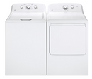 GE® 4.3 cu. ft. Capacity Washer with Stainless Steel Basket,Cold Plus and Water Level Control  with GE® 6.2 cu. ft. Capacity Electric Dryer with Up To 120 ft. Venting and Shallow Depth