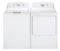GE® 4.3 cu. ft. Capacity Washer with Stainless Steel Basket,Cold Plus and Water Level Control  with GE® 6.2 cu. ft. Capacity Electric Dryer with Up To 120 ft. Venting and Shallow Depth