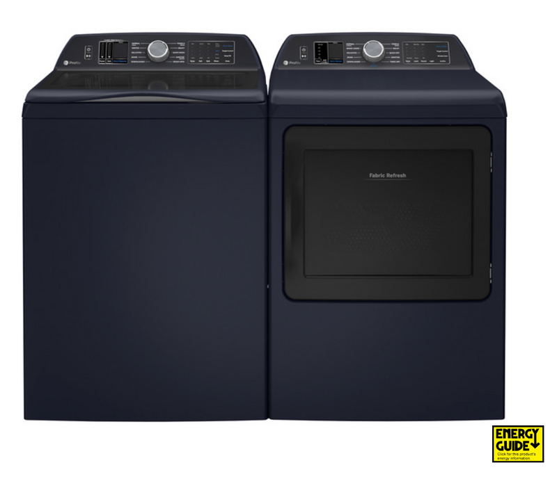 GE Profile™ ENERGY STAR® 5.3 cu. ft. Capacity Washer with Smarter Wash Technology and Adaptive SmartDispense  GE Profile™ ENERGY STAR® 7.3 cu. ft. Capacity Smart Electric Dryer with Fabric Refresh