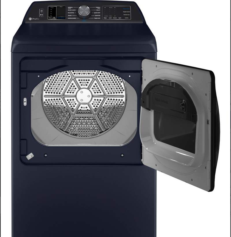 GE Profile™ ENERGY STAR® 5.3 cu. ft. Capacity Washer with Smarter Wash Technology and Adaptive SmartDispense  GE Profile™ ENERGY STAR® 7.3 cu. ft. Capacity Smart Electric Dryer with Fabric Refresh