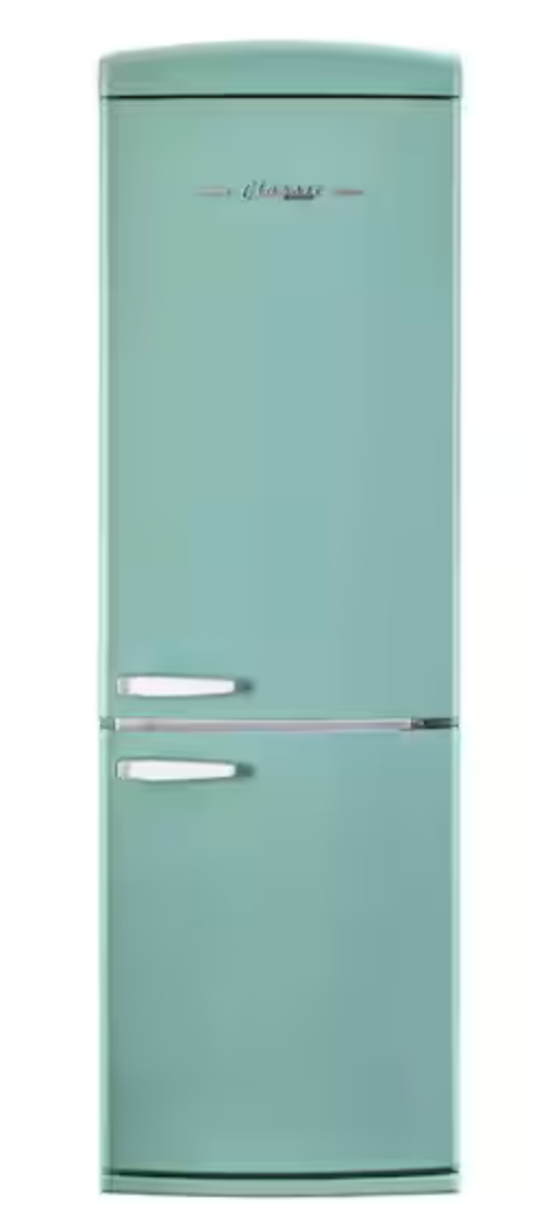 Unique Appliances Classic Retro 23.6 in 11.7 cu. ft. Frost Free Retro Bottom Freezer Refrigerator in Midnight Black, ENERGY STAR