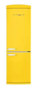 Unique Appliances Classic Retro 23.6 in 11.7 cu. ft. Frost Free Retro Bottom Freezer Refrigerator in Midnight Black, ENERGY STAR