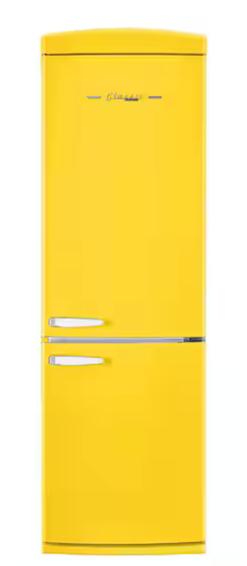 Unique Appliances Classic Retro 23.6 in 11.7 cu. ft. Frost Free Retro Bottom Freezer Refrigerator in Midnight Black, ENERGY STAR