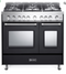 Verona VPFSGG365DSS 36 inch Prestige Series Freestanding Gas Double Oven Range with 5 Sealed Burners, 3.9 cu. ft. Oven Capacity, Convection