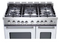 Verona VPFSGG365DSS 36 inch Prestige Series Freestanding Gas Double Oven Range with 5 Sealed Burners, 3.9 cu. ft. Oven Capacity, Convection