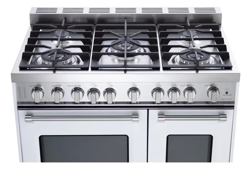 Verona VPFSGG365DSS 36 inch Prestige Series Freestanding Gas Double Oven Range with 5 Sealed Burners, 3.9 cu. ft. Oven Capacity, Convection