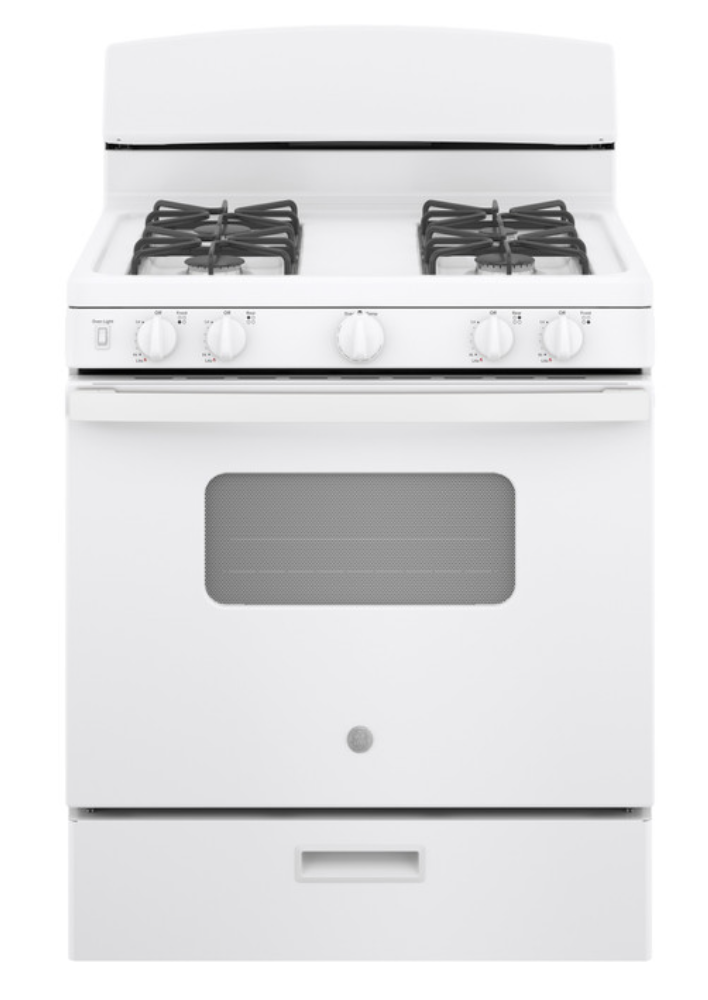 GE® 30" Free-Standing Front Control Gas Range