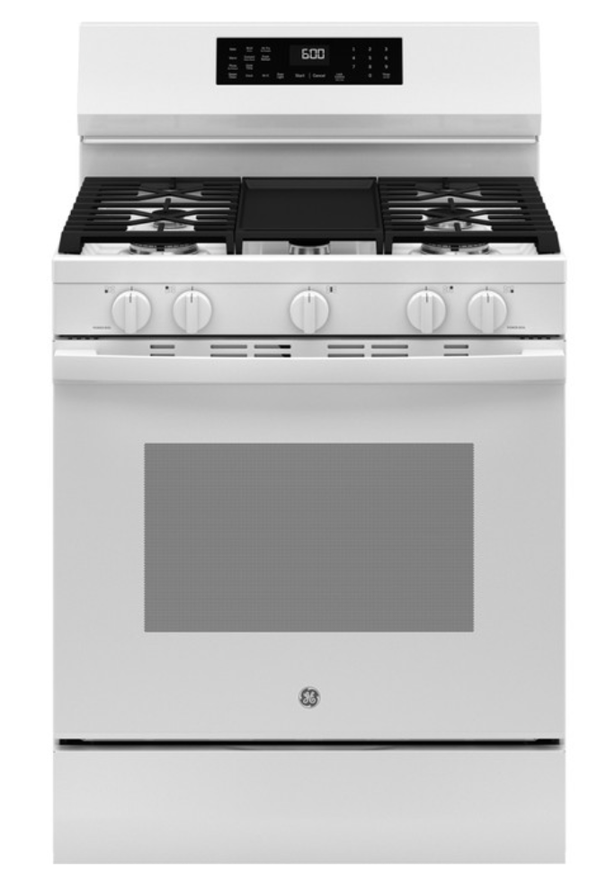 GE® 30" Free-Standing Gas Convection Range with No Preheat Air Fry and EasyWash™ Oven Tray