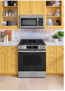 GE® 30" Slide-In Front-Control Convection Gas Range with No Preheat Air Fry and EasyWash™ Oven Tray