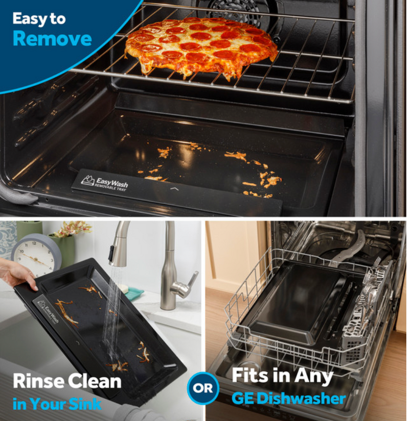 GE® 30" Slide-In Front-Control Convection Gas Range with No Preheat Air Fry and EasyWash™ Oven Tray