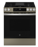 GE® 30" Slide-In Front-Control Convection Gas Range with No Preheat Air Fry and EasyWash™ Oven Tray