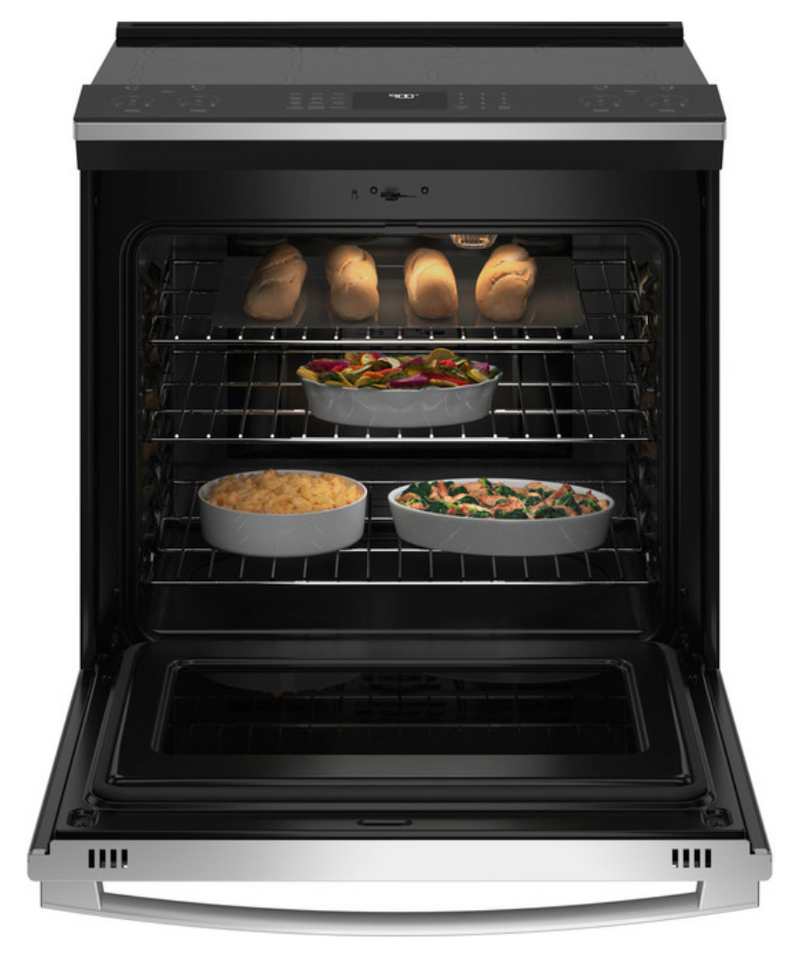 GE Profile™ ENERGY STAR® 30" Smart Slide-In Fingerprint Resistant Front-Control Induction and Convection Range with No Preheat Air Fry  Model
