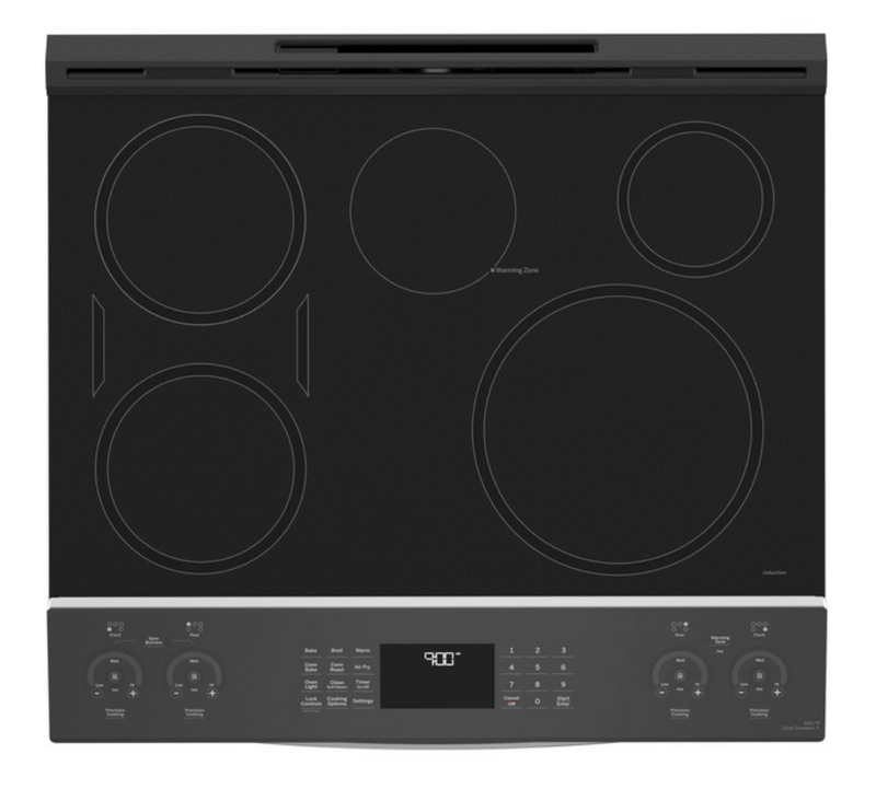 GE Profile™ ENERGY STAR® 30" Smart Slide-In Fingerprint Resistant Front-Control Induction and Convection Range with No Preheat Air Fry  Model