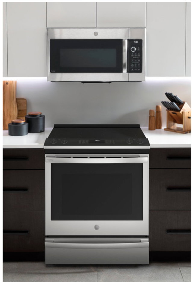 GE Profile™ ENERGY STAR® 30" Smart Slide-In Fingerprint Resistant Front-Control Induction and Convection Range with No Preheat Air Fry  Model