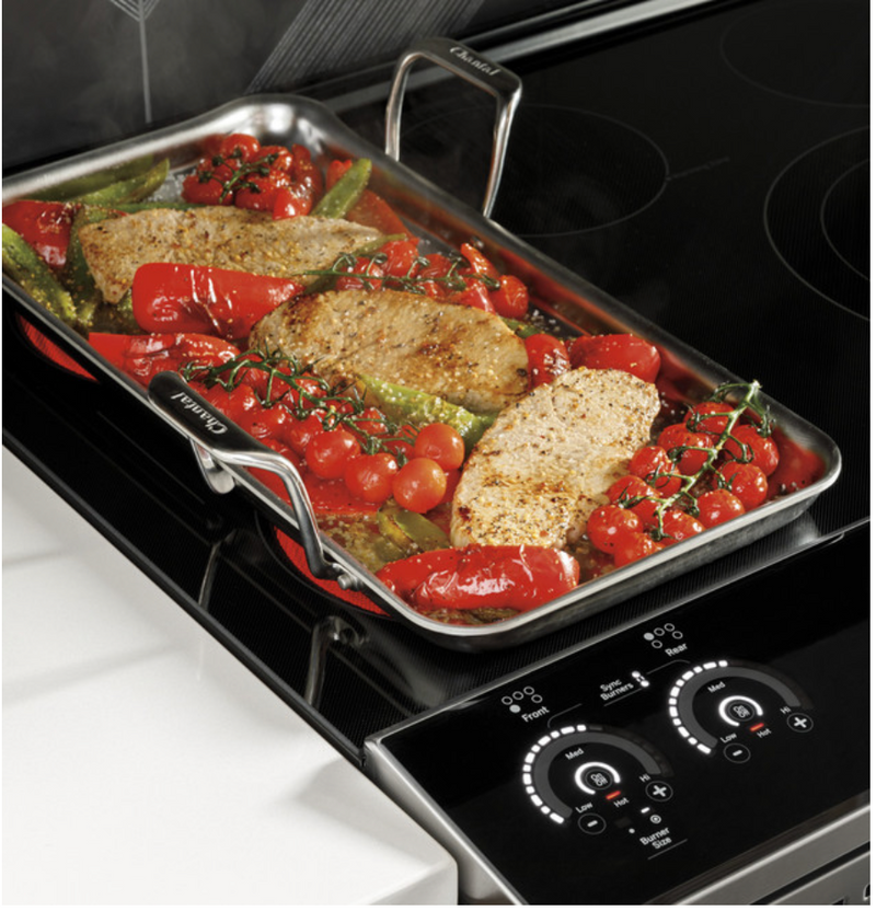 GE Profile™ ENERGY STAR® 30" Smart Slide-In Fingerprint Resistant Front-Control Induction and Convection Range with No Preheat Air Fry  Model
