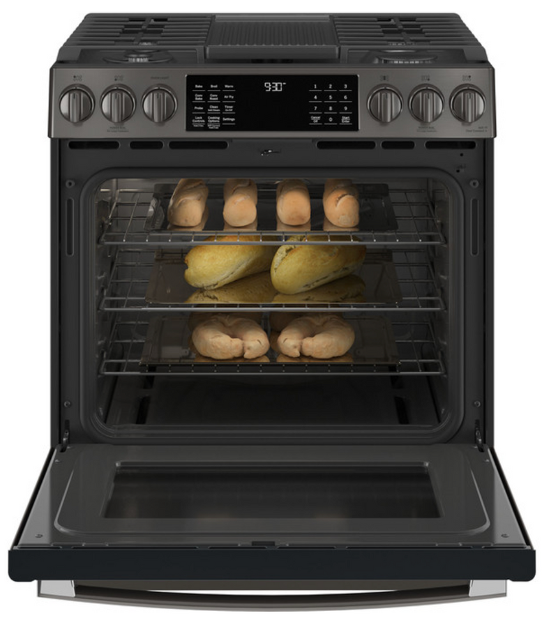 GE Profile™ 30" Smart Slide-In Front-Control Gas Range with No Preheat Air Fry  Model