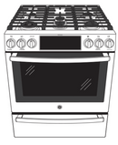 GE Profile™ 30" Smart Slide-In Front-Control Gas Range with No Preheat Air Fry  Model