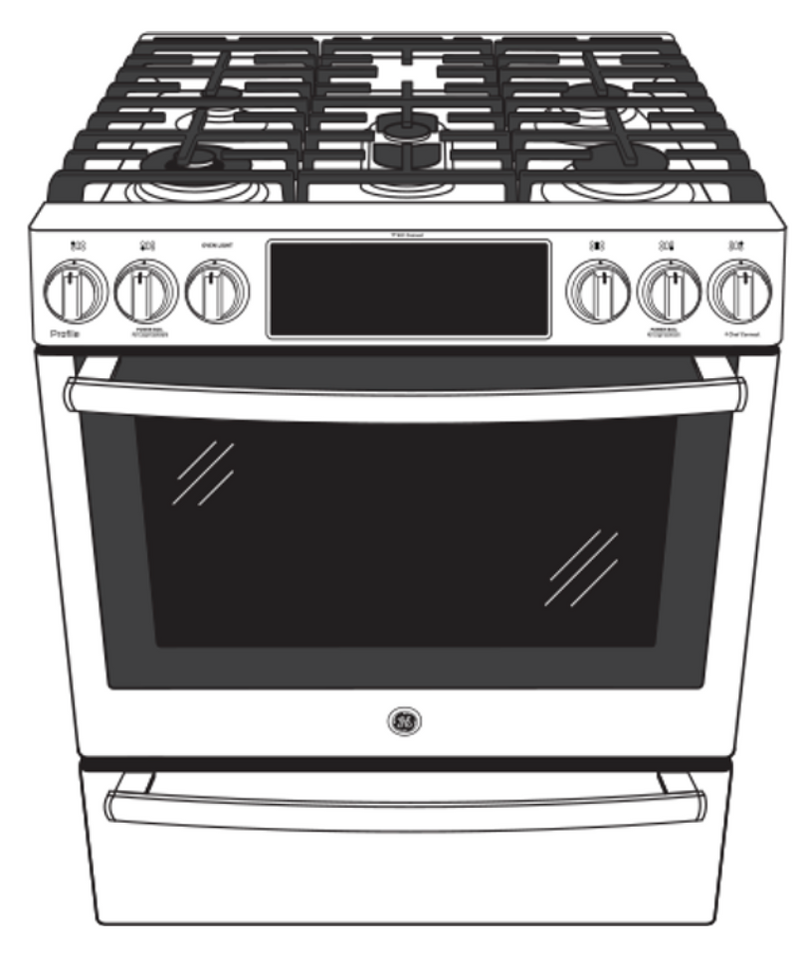 GE Profile™ 30" Smart Slide-In Front-Control Gas Range with No Preheat Air Fry  Model