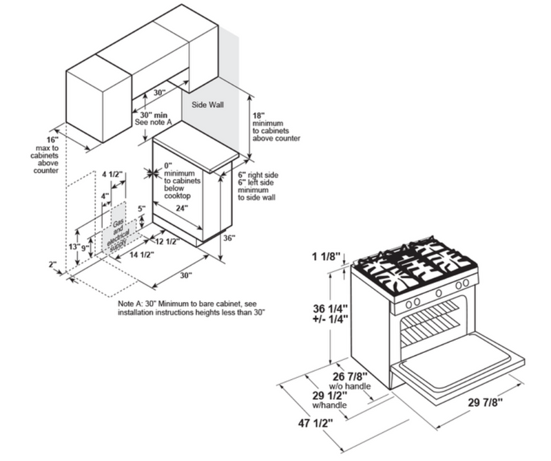 GE Profile™ 30" Smart Slide-In Front-Control Gas Range with No Preheat Air Fry  Model