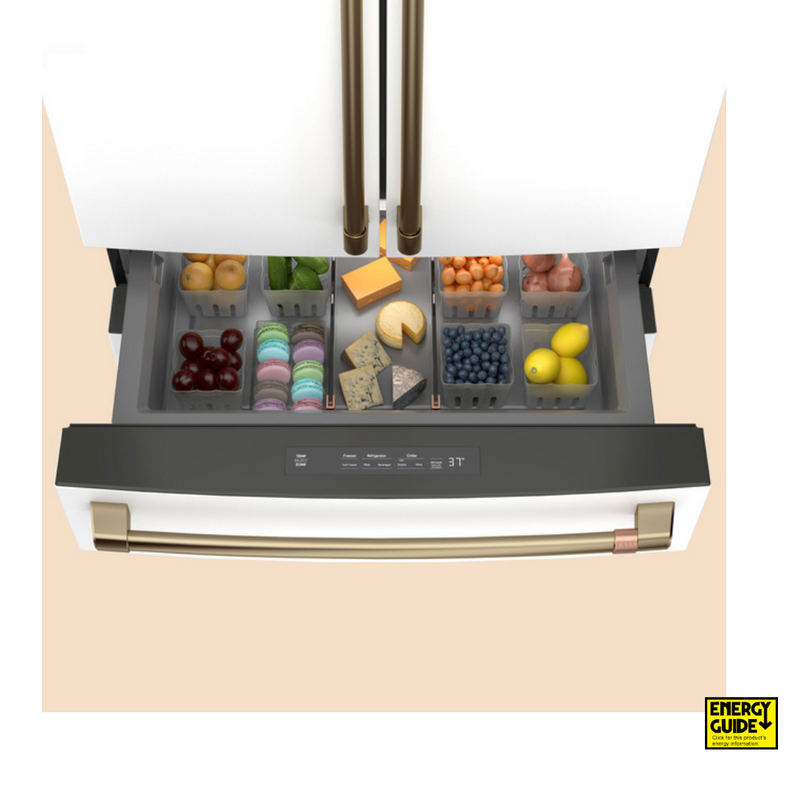 CAFÉ™ ENERGY STAR® 23.2 Cu. Ft. Smart Counter-Depth 4-Door French-Door Refrigerator With Dual-Dispense AutoFill Pitcher CJE23DP3WD1