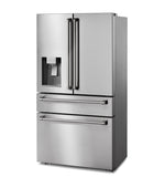THOR Kitchen 36 In. Counter Depth Refrigerator in Stainless Steel with Water Dispenser, Ice Maker, TRF3601FD