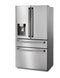 THOR Kitchen 36 In. Counter Depth Refrigerator in Stainless Steel with Water Dispenser, Ice Maker, TRF3601FD