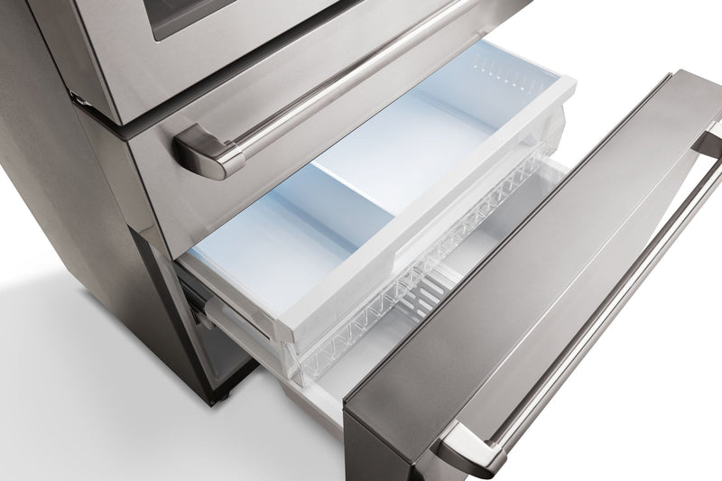 THOR Kitchen 36 In. Counter Depth Refrigerator in Stainless Steel with Water Dispenser, Ice Maker, TRF3601FD