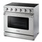 THOR Kitchen 36 in. Glass Top 5 Elements Convection Electric Range, HRE3601