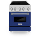 ZLINE 24 Inch 2.8 cu. ft. Induction Range with a 3 Element Stove and Electric Oven in Blue Gloss, RAIND-BG-24