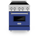 ZLINE 24 Inch 2.8 cu. ft. Induction Range with a 3 Element Stove and Electric Oven in Blue Matte, RAIND-BM-24