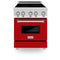 ZLINE 24 Inch 2.8 cu. ft. Induction Range with a 3 Element Stove and Electric Oven in Red Matte, RAIND-RM-24