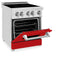 ZLINE 24 Inch 2.8 cu. ft. Induction Range with a 3 Element Stove and Electric Oven in Red Matte, RAIND-RM-24