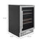 ZLINE 24" Dual Zone 44-Bottle Wine Cooler in Stainless Steel - Monument Series, RWV-UD-24