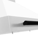 ZLINE 30 In Autograph Edition Stainless Steel Range Hood with White Matte Shell and Matte Black Accents, KB4STZ-WM30-MB