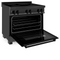 ZLINE 36" 4.6 cu. ft. Induction Range with a 5 Element Stove and Electric Oven in Black Stainless Steel, RAIND-BS-36