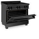 ZLINE 36" 4.6 cu. ft. Induction Range with a 5 Element Stove and Electric Oven in Black Stainless Steel, RAIND-BS-36