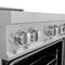 ZLINE 36 In. 4.6 cu. ft. Induction Range with a 4 Element Stove and Electric Oven in Durasnow and Blue Gloss, RAINDS-BG-36