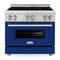 ZLINE 36 Inch 4.6 cu. ft. Induction Range with a 4 Element Stove and Electric Oven in Blue Gloss, RAIND-BG-36